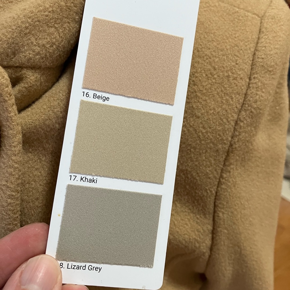 Anne Klein Wool Blend Double-Breasted Hooded Coat | Size Small | Camel Tan - Picture 4 of 9